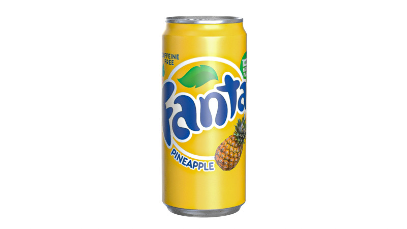 Fanta Pineapple Drink Can Sleek 270ml 05 Model 3D .c4d .max .obj .3ds .fbx .stl .blend 