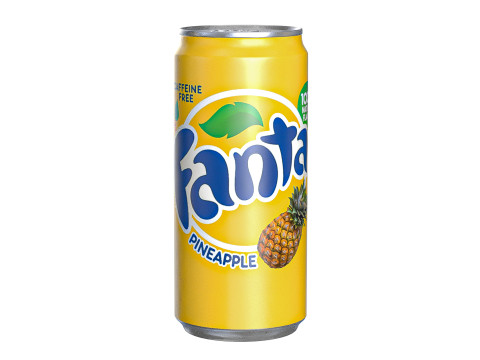 Fanta Pineapple Drink Can Sleek 270ml 05 3D Model