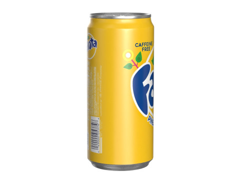 Fanta Pineapple Drink Can Sleek 270ml 05 Model 3D