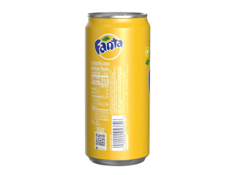 Fanta Pineapple Drink Can Sleek 270ml 05 Model 3D