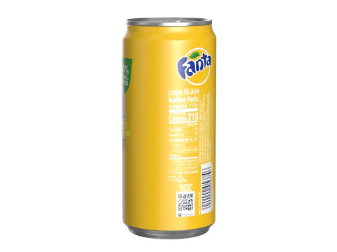 Fanta Pineapple Drink Can Sleek 270ml 05 3D Model