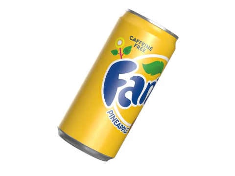 Fanta Pineapple Drink Can Sleek 270ml 05 3D Model