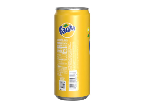 Fanta Pineapple Drink Can Sleek 310ml 06 3D Model