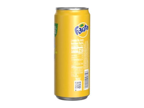 Fanta Pineapple Drink Can Sleek 310ml 06 3D Model
