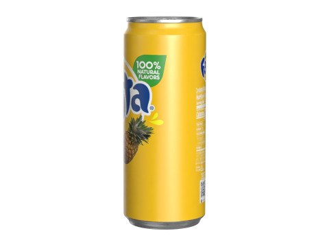 Fanta Pineapple Drink Can Sleek 310ml 06 3D Model