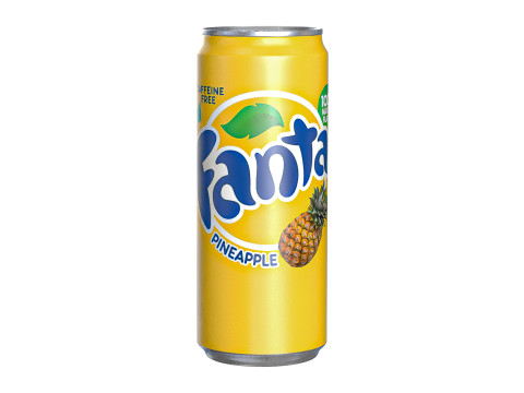 Fanta Pineapple Drink Can Sleek 310ml 06 3D Model