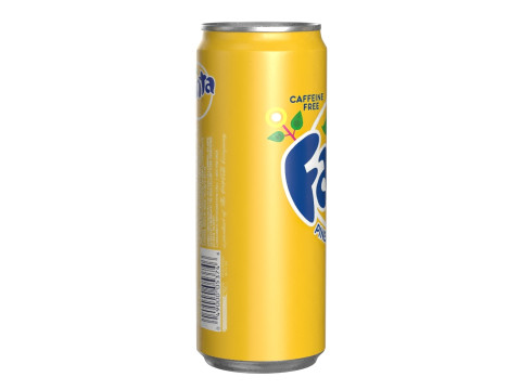 Fanta Pineapple Drink Can Sleek 330ml 07 3D 模型