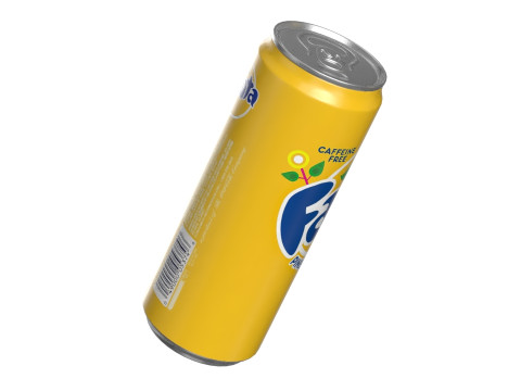 Fanta Pineapple Drink Can Sleek 330ml 07 3D 模型