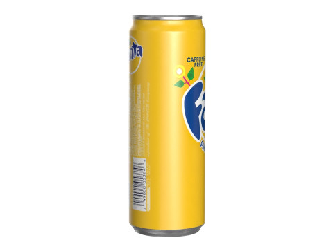 Fanta Pineapple Drink Can Sleek 355ml 08 Model 3D