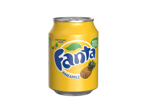 Fanta Pineapple Drink Can 250ml 09 Modèle 3D