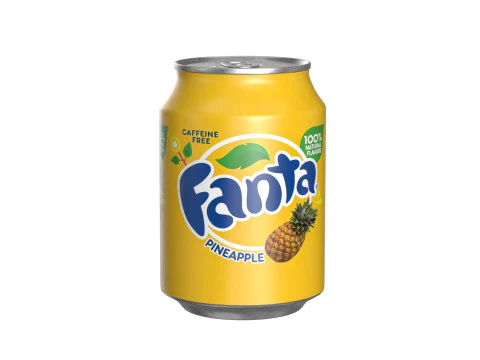 Fanta Ananas Drinkblikje 250ml 09 3D Model