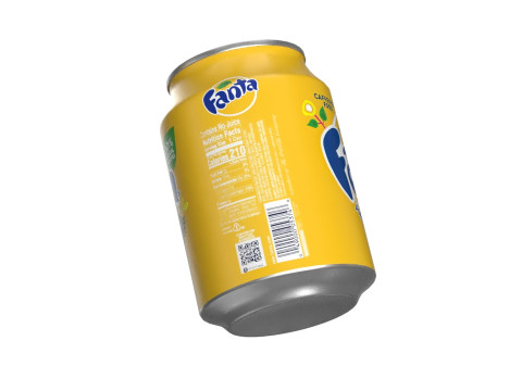 Fanta Pineapple Drink Can 250ml 09 3D 모델