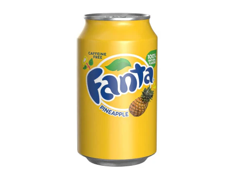 FFanta Ananas Drinkblikje 330ml 10 3D Model