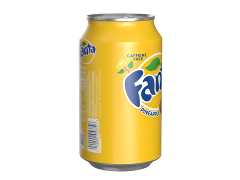 FFanta Pineapple Drink Can 330ml 10 Modèle 3D