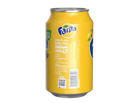 FFanta Pineapple Drink Can 330ml 10 Modèle 3D