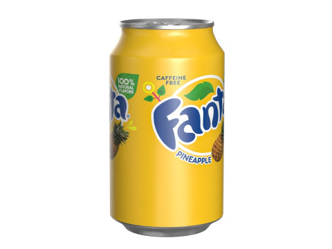 FFanta Pineapple Drink Can 330ml 10 Modèle 3D