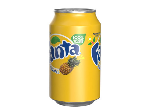 FFanta Pineapple Drink Can 330ml 10 Modèle 3D