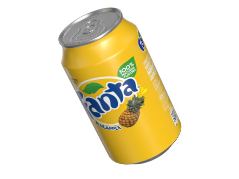 FFanta Pineapple Drink Can 330ml 10 Modèle 3D