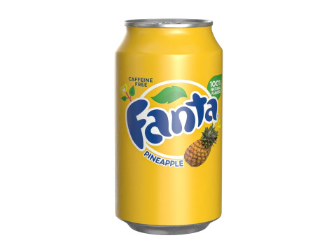 Fanta Pineapple Drink Can 355ml 11 3D Model