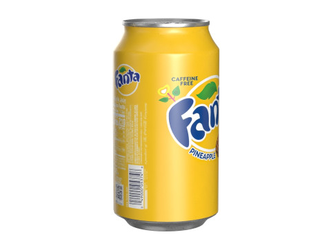 Fanta Pineapple Drink Can 355ml 11 3D Model
