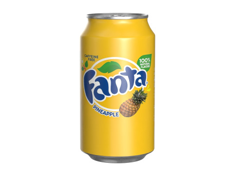 Fanta Pineapple Drink Can 355ml 11 3D Model
