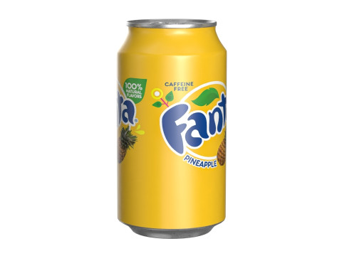 Fanta Pineapple Drink Can 355ml 11 3D Model