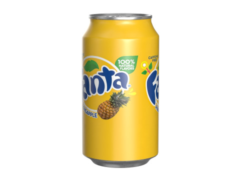 Fanta Pineapple Drink Can 355ml 11 3D Model