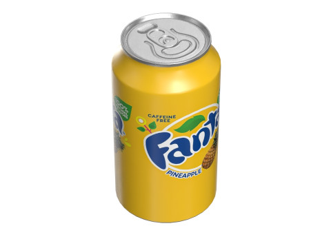 Fanta Pineapple Drink Can 355ml 11 3D Model