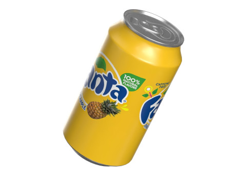 Fanta Pineapple Drink Can 355ml 11 3D Model