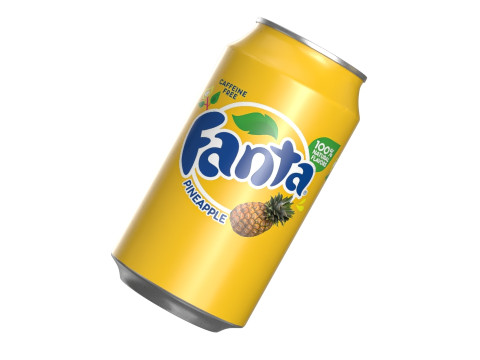 Fanta Pineapple Drink Can 355ml 11 3D Model
