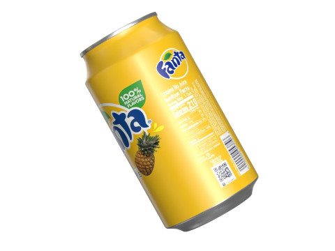 Fanta Pineapple Drink Can 355ml 11 3D Model