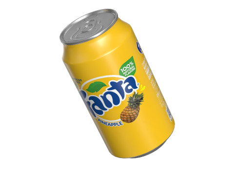 Fanta Pineapple Drink Can 355ml 11 3D Model