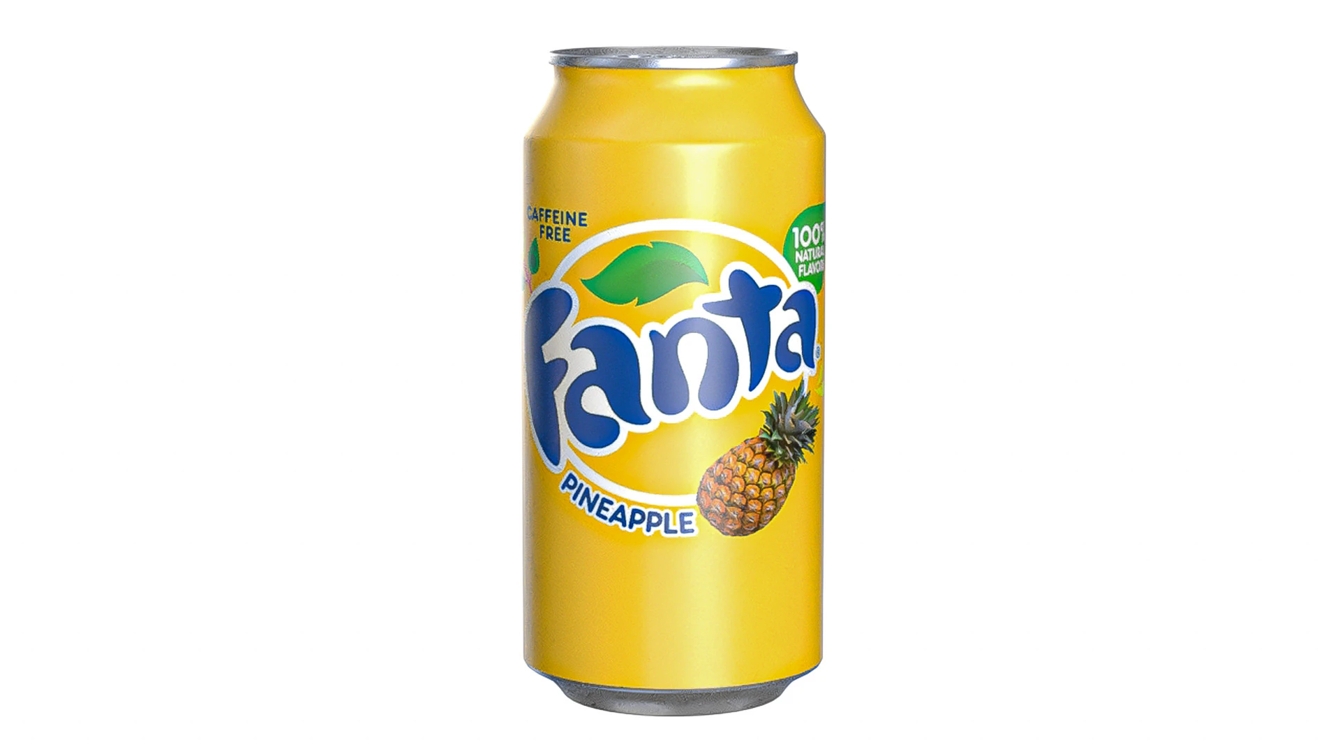 Fanta Pineapple Drink Can 375ml 12 3D Model .c4d .max .obj .3ds .fbx .stl .blend 