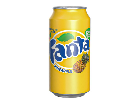 Fanta Pineapple Drink Can 375ml 12 3D Model