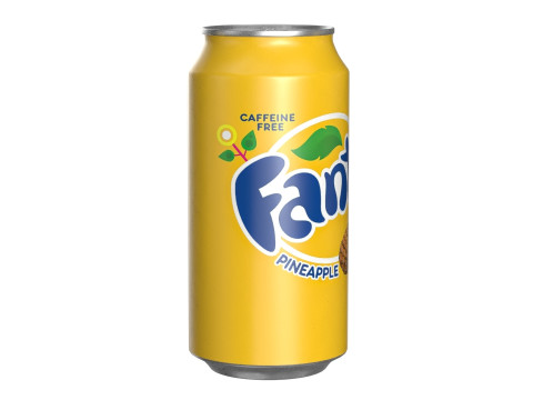 Fanta Pineapple Drink Can 375ml 12 Modèle 3D