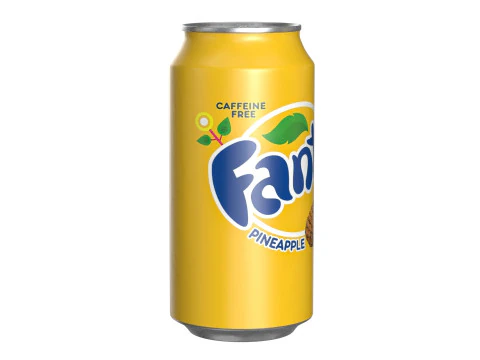 Fanta Pineapple Drink Can 375ml 12 3D Model