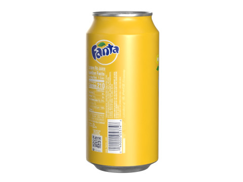 Fanta Pineapple Drink Can 375ml 12 Modèle 3D