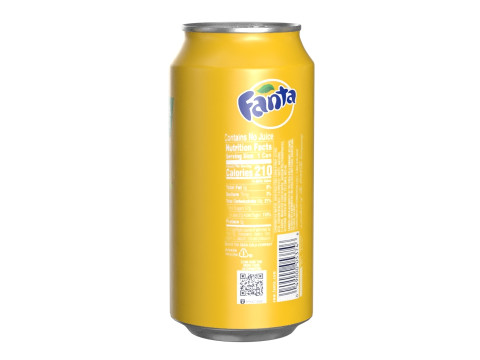 Fanta Pineapple Drink Can 375ml 12 Modèle 3D