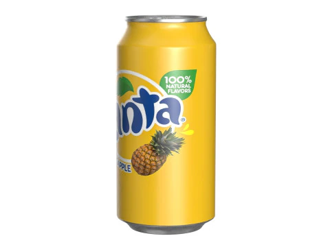 Fanta Pineapple Drink Can 375ml 12 3D Model