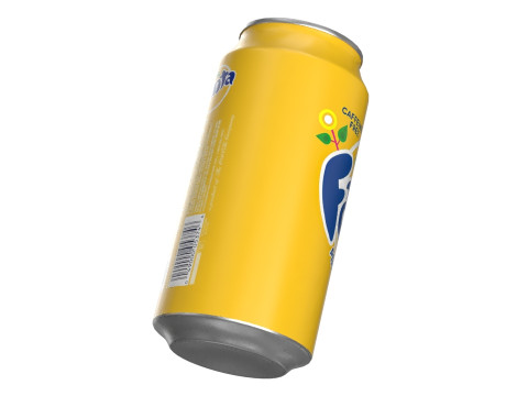 Fanta Pineapple Drink Can 375ml 12 Modèle 3D