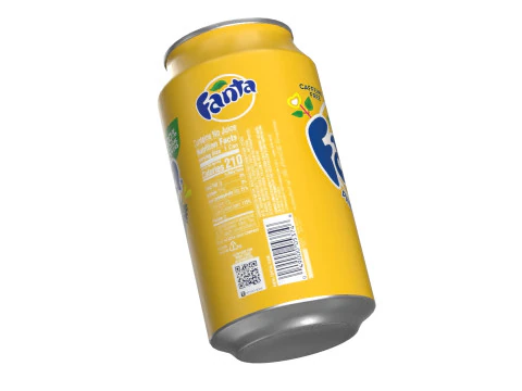 Fanta Pineapple Drink Can 375ml 12 3D Model
