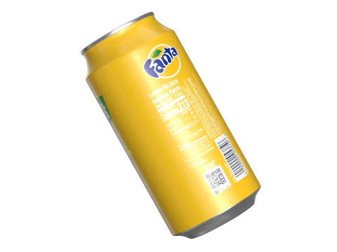 Fanta Pineapple Drink Can 375ml 12 3D Model