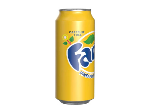 Fanta Pineapple Drink Can 473ml 13 3D Model