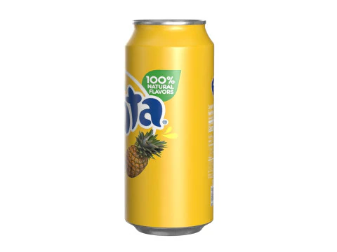Fanta Pineapple Drink Can 473ml 13 3D Model
