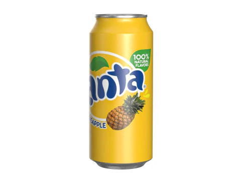 Fanta Pineapple Drink Can 473ml 13 3D Model