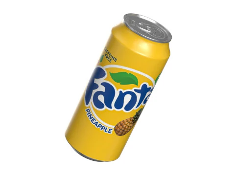 Fanta Pineapple Drink Can 473ml 13 3D Model