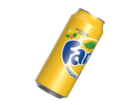 Fanta Pineapple Drink Can 473ml 13 3D Model