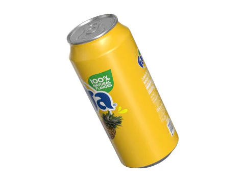 Fanta Pineapple Drink Can 473ml 13 3D Model