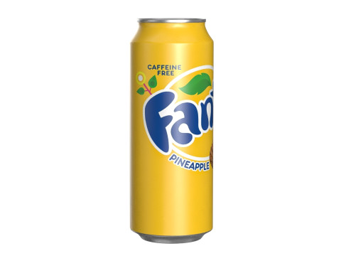 Fanta Pineapple Drink Can 500ml 14 3D Model