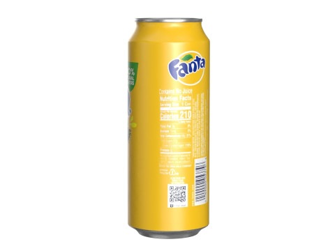 Fanta Pineapple Drink Can 500ml 14 3D Model